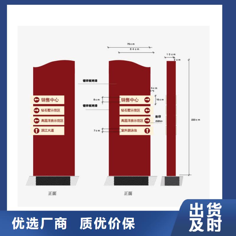 陵水县园林导视牌标识来厂考察