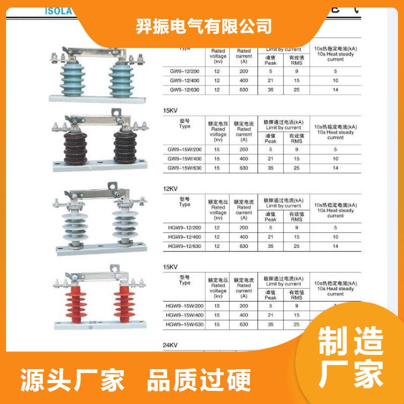 高压隔离开关金属氧化物避雷器用心做好细节