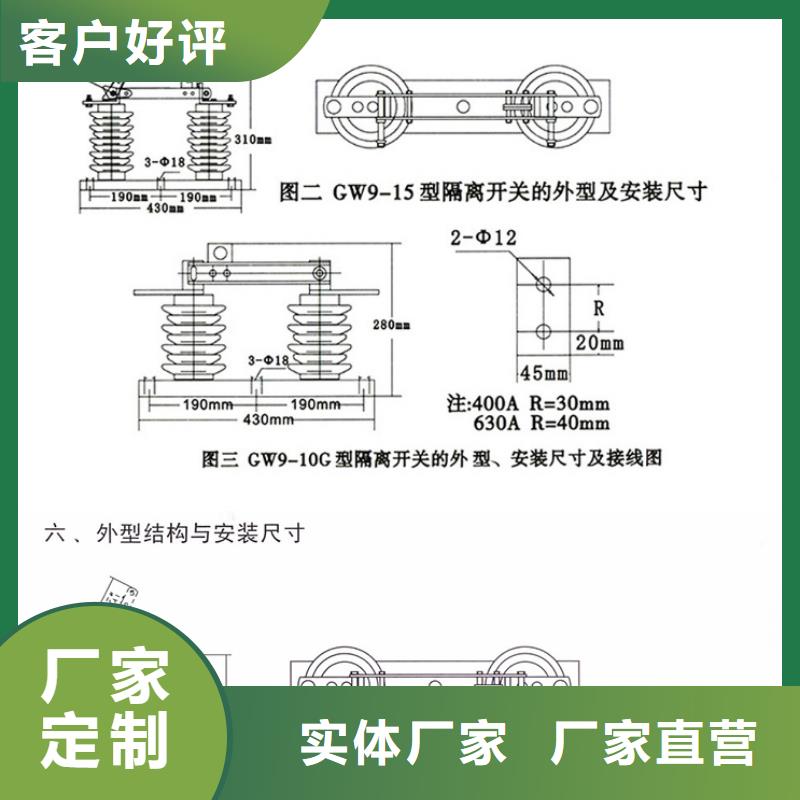 【羿振电气】高压隔离开关GW9-12W/630A