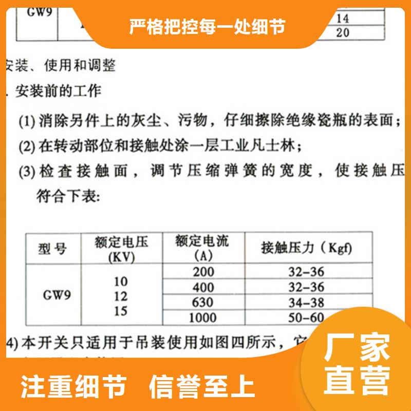 【户外隔离刀闸】GW9-12KV/200