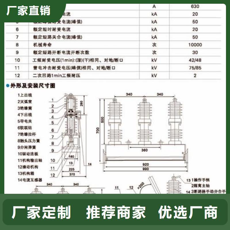 ZN12-12/630真空断路器